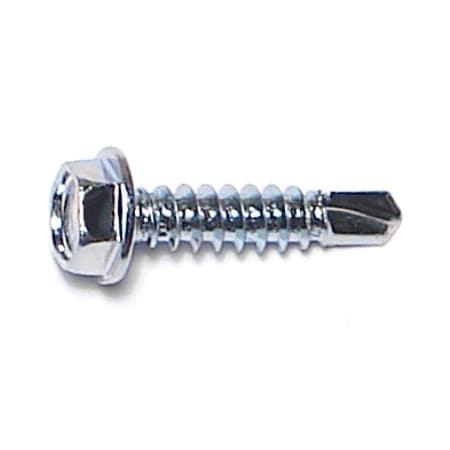 Midwest Fastener Self-Drilling Screw, #8 x 3/4 in, Zinc Plated Steel Flange Hex Head External Hex Drive, 500 PK 07959
